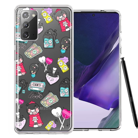MUNDAZE for Samsung Galaxy Note 20 Valentine's Day Candy Feels like Love Hearts Double Layer Phone Case Cover