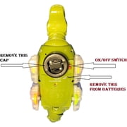 Walking Light-Up Gear T-Rex with Light & Music and Roaring Sound (Green) (9.5) Plastic. Transparent Gear Dino