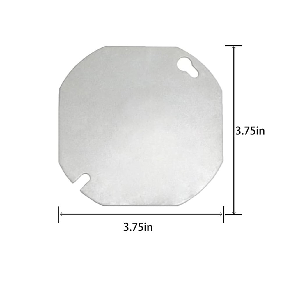 8 Packs Octagon Electrical Box Cover,Metal Junction Box Covers, Blank Flat Outlet Box Cover for 4 inch Octagonal Box