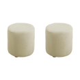 thumbnail image 1 of Ounissouiy Slipcover Stretch Ottoman Furniture Protector Round Home Cover Sofa Couch Blanco 2Conjunto, 1 of 1