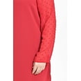 thumbnail image 4 of Vestido de mangas con relieve Roman Fashion /Tallas Extras, 3823 (Rojo) rojo 42, 4 of 7