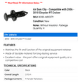 thumbnail image 2 of Air Dam Clip - Compatible with 2006 - 2010 Chrysler PT Cruiser 2007 2008 2009, 2 of 2