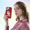 thumbnail image 4 of Apple iPhone 15 (6.1) / iPhone 14 (6.1) / iPhone 13 (6.1) - Licensed NCAA University of Oklahoma Sooners Logo on Red Textured Dual Layer Case, 4 of 5