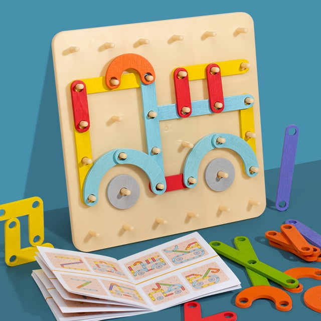 Pegboard Puzzle Juguetes Montessori Juguetes Letras Números Juguetes de aprendizaje para niños