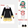 thumbnail image 1 of Disfraz de Anime SPY X FAMILY Anya Forger, disfraz de Spy X Family, bonito vestido negro y azul, uniforme escolar, muñeco de León, ropa de Halloween Gao Jinjia LED, 1 of 2
