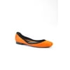 Pre-owned|Celine Womens Pony Hair Square Toe Flat Driving Shoe Tiger Orange Size 36IT 6US