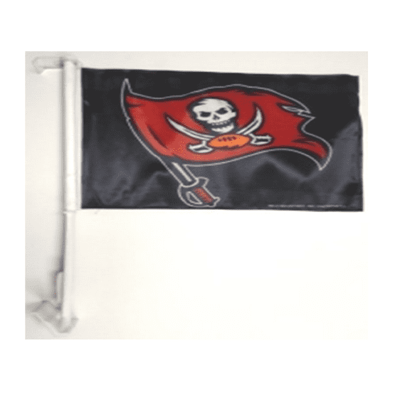 Tampa bay Buccaneers black Heavy Duty Single Sided Car Flag