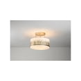 thumbnail image 4 of Lucas McKearn Sawgrass 15" 3-light Metal Semi Flush Mount in Silver Leaf, 4 of 4
