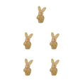 thumbnail image 2 of sweethay Mini conejos conjuntos Adorable hogar de mano conejito de peluche niños colgante para llavero muñeca regalos marrón claro 6cm Type2 NO2, 2 of 6