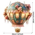 thumbnail image 3 of Hot Air Balloon Sun Catcher - Stained Glass Style Acrylic Hanging Decor - Outdoor/Indoor Waterproof Ornament for Windows, Garden & Patio - Colorful Light Catcher Gift, 2D, 3 of 6