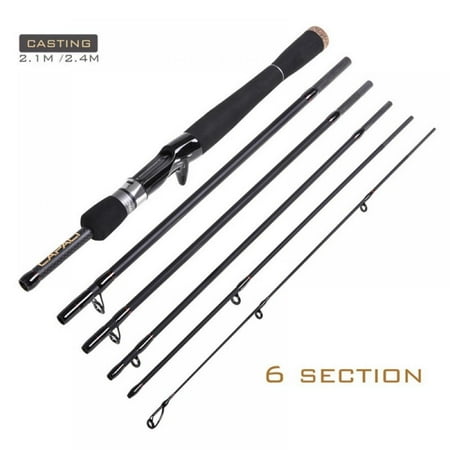 Saltwater/Freshwater Offshore Casting/Spinning Fishing Rod Carbon Fiber Boat Kayak Fishing Rod Portable Travel Rod