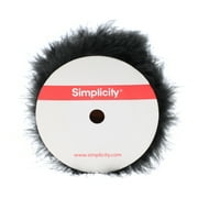 Simplicity Trim, Black 1 1/2 inch Feather Boa Trim Great for Apparel, Home Decorating, and Crafts, 2 Yards, 1 Each