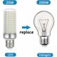 thumbnail image 3 of Bombilla LED de maíz E27 de 30 W, AC175-265 V, blanco frío 6000 K 2500 lm, no regulable, equivalente a bombilla halógena de 300 W, bombilla LED de maíz para lámparas de araña, luces de, 3 of 5