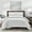 Charcoal, variant on Vasey 2 or 3 Piece Duvet Cover Set Contemporary Solid White With Dot Striped