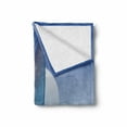 thumbnail image 2 of Nautical Soft Flannel Fleece Blanket, Sailing Boat in Moonrise Dramatic Sky Ocean Reflections Wavy Serene Illustration, Cozy Plush for Indoor and Outdoor Use, 60" x 80", Violet Blue, by Ambesonne, 2 of 6