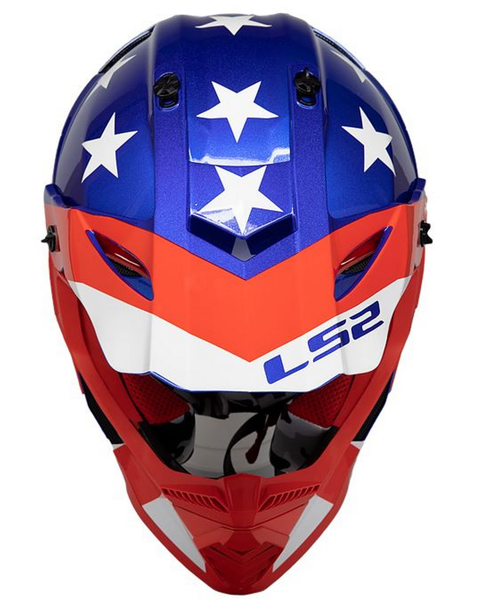 LS2 Gate Youth Launch Full Face MX Motorcycle Helmet White/Red/Blk