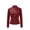 Wine-E, variant on AXXD Jackets for Women,Women's Leather Jacket Long Sleeve Zip Notch Lapel Faux Leather Solid Color Turndown Coat Jacket Black Size L(Us:8)