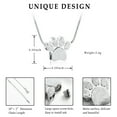 thumbnail image 2 of Stainless Steel Double Paw Print Urn Pendant Memorial Ash Keepsake Cremation Jewelry, 2 of 6