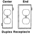 thumbnail image 2 of Leviton PSE7-I Ivory Single 1.406" Receptacle Sectional End Wall Plate, 2 of 2