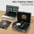 thumbnail image 4 of Tocadiscos Mersoco Bluetooth Portátil Vintage Verde de 3 Velocidades, 4 of 9