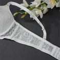 thumbnail image 6 of GEWSEY Women's Push Up Lace Bra Demi Comfort Padded Add 1 Cup Lift Up Bras Soft Lace Sexy Plunge Underwire (White, M), 6 of 8