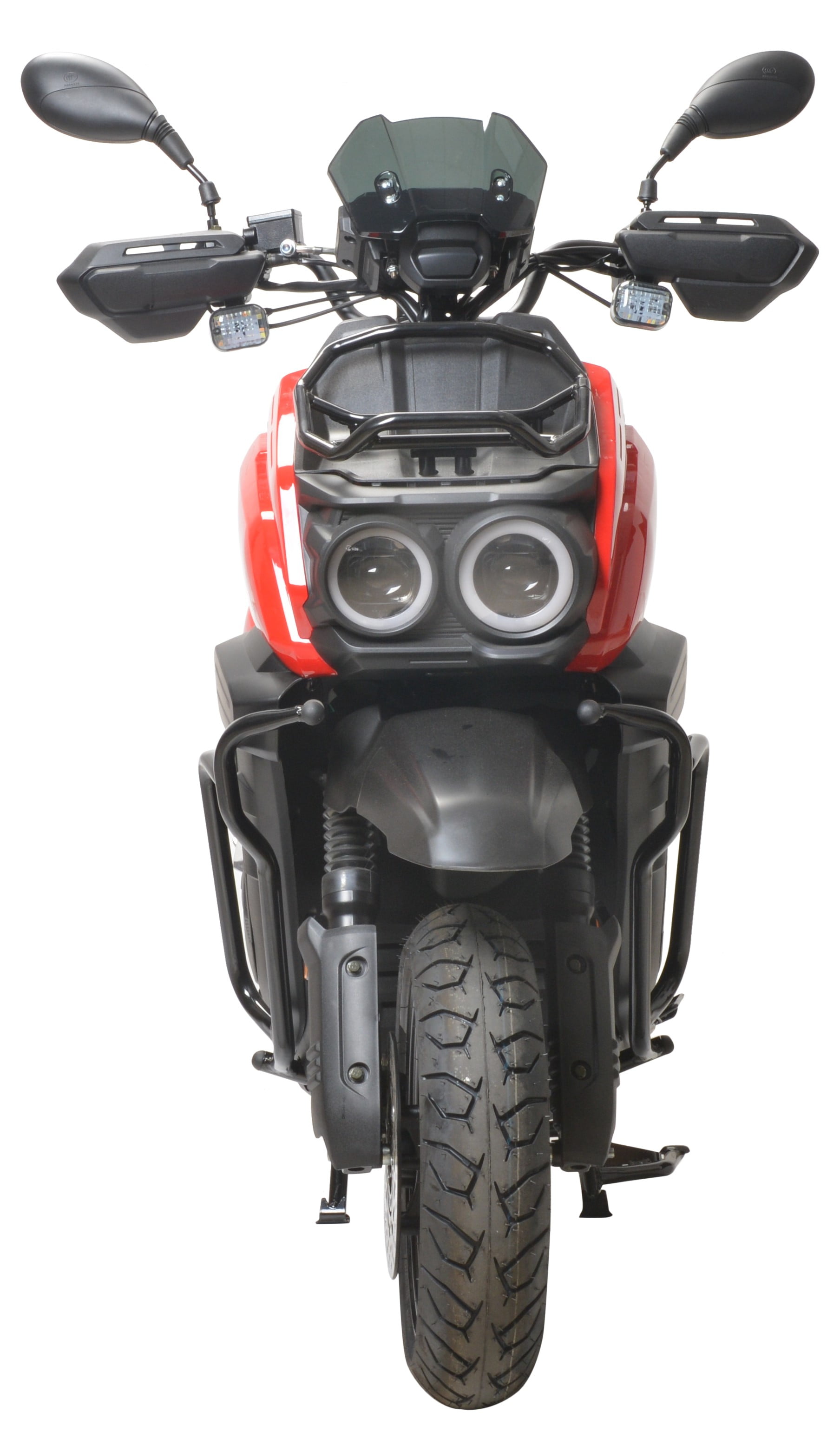 HHH Tank 150 Moped Gas Scooter 150cc Motorcycle Automatic Adult Bike with 12" Aluminum Wheels-White