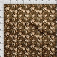 thumbnail image 4 of oneOone Polyester Lycra Brown Fabric Abstract Sewing Craft Projects Fabric Prints By Yard 56 Inch Wide, 4 of 4
