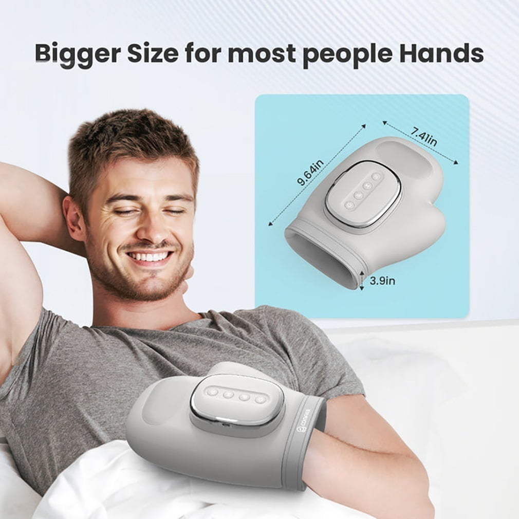 Hand Massager with Heat and Compression for Arthritis Carpal Tunnel Relief, 2025 Updated Neurivo Cordless Finger Massager Glove, 3 Modes 5 Intensities Electric Wrist Massage, Gift for Women Men