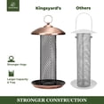 thumbnail image 5 of Kingsyard Metal Mesh Tube Bird Feeder, Squirrel Proof Feeders for Outdoor Hanging, Antique Copper, 5 of 7