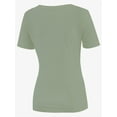 thumbnail image 4 of Women's Casual Short Sleeve Scoop Neck Summer Tops Ribbed Knit Slim Fit Tee Shirts, 4 of 5