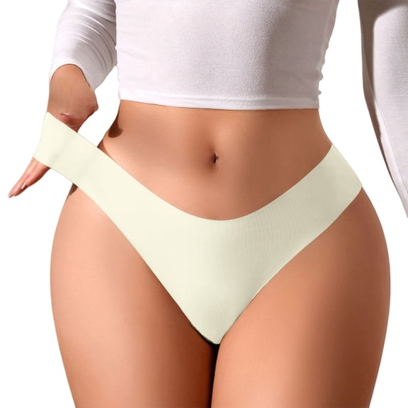 Women's Low Waist Ribbed Seamless Bikini Underwear M
