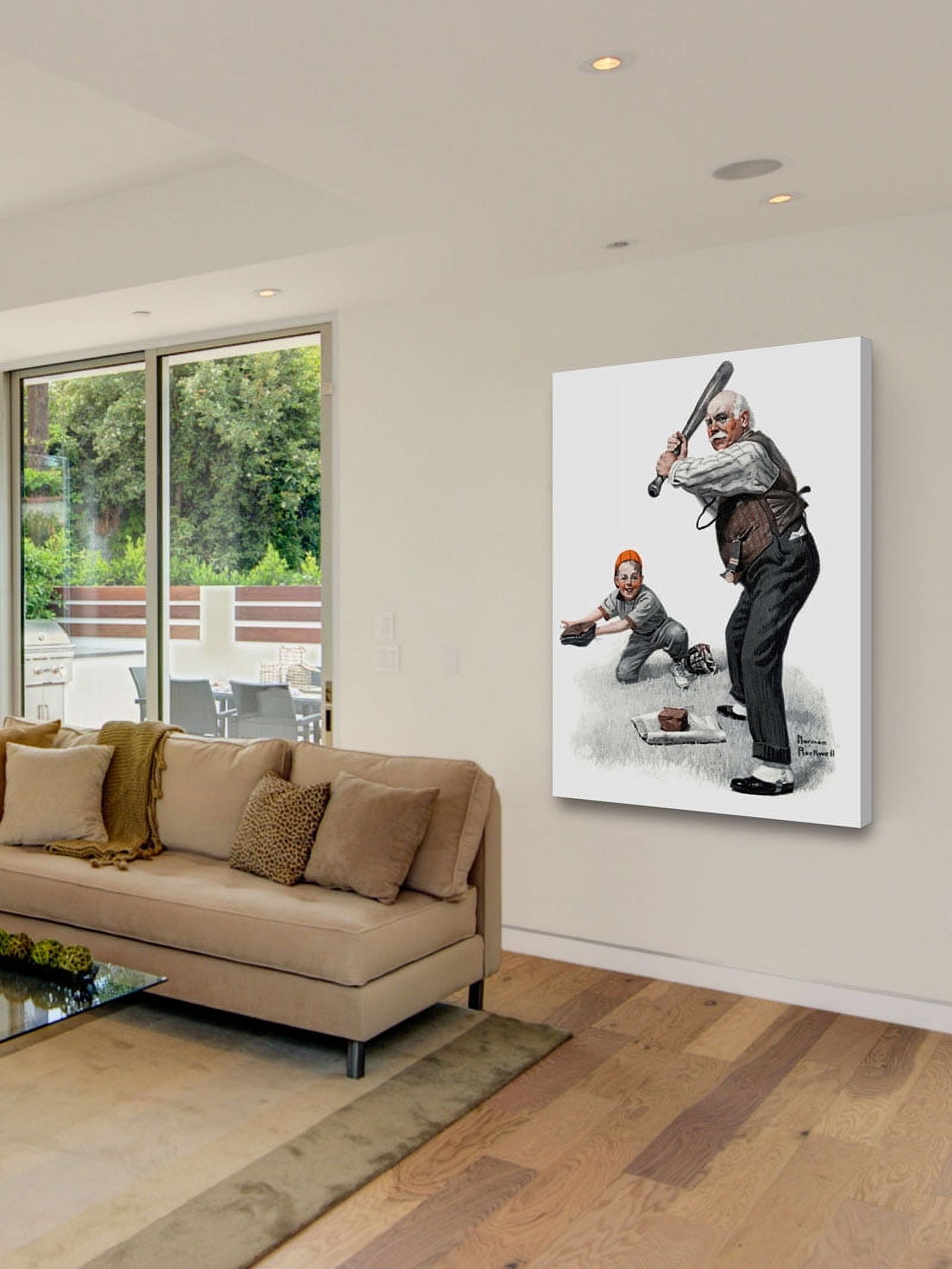 Marmont Hill "Gramps at the Plate" by Norman Rockwell Painting Print on Canvas