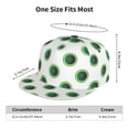 thumbnail image 2 of Adjustable Baseball Cap, Green abstract flower Flat Bill Trucker Flat Brim Hats Dad Hat for Men Women - Snapback Hat Adjustable Size, 2 of 7