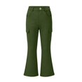 thumbnail image 3 of Liyamei Girls School Uniform Pants Elastic Waist Twill Bootcut Trousers Everyday Wear for 5-15 Years, 3 of 7