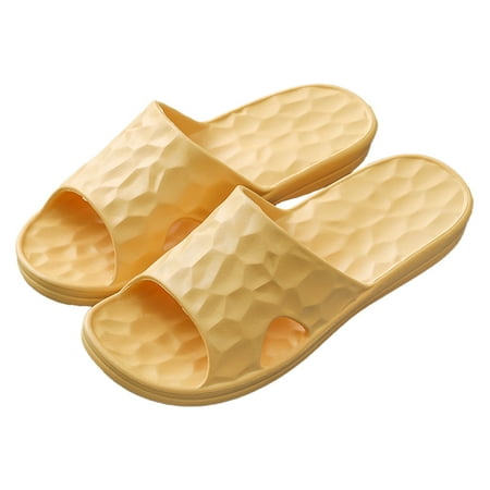 Women s Slide Sandals  Non-Slip Shower Slipper Indoor Bathroom House Shoes Soft Sole yellow