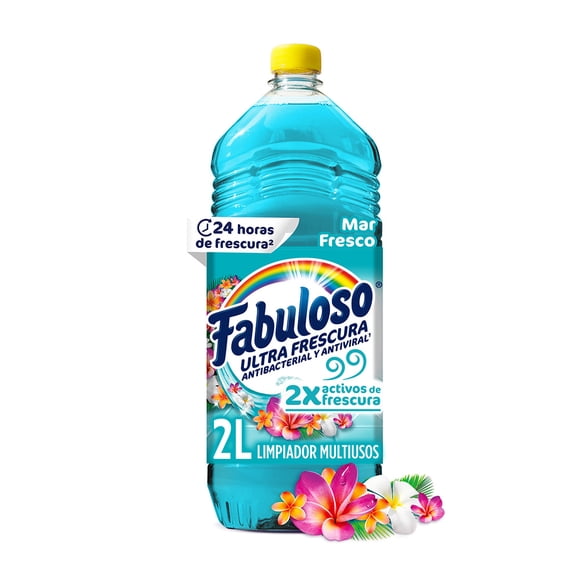 Limpiador Multiusos Líquido Fabuloso Frescura Activa Mar Fresco 2 L