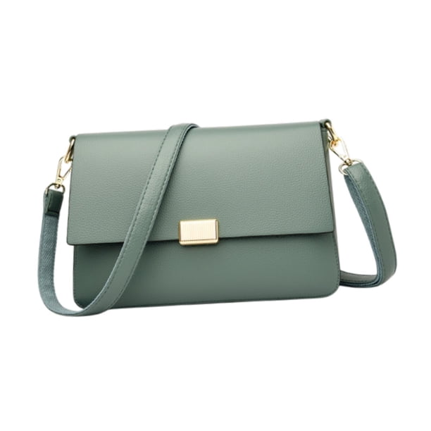 Bolso de hombro con solapa para mujer, pequeño bolso cruzado para citas callejeras y desplazamientos Verde