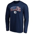 thumbnail image 2 of Men's Navy Pittsburgh Steelers Banner Wave Long Sleeve T-Shirt, 2 of 3