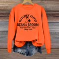 thumbnail image 2 of Venzia Women Halloween Crewneck Sweatshirt, Black Long Sleeve Pullover Top, Casual Fall Graphic Sweatshirt, 2 of 4