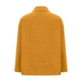 thumbnail image 5 of jsaierl Corduroy Shirt Women Long Sleeve Blouse V-Neck Button Top Winter Long Sleeve Shirt Long Sleeve Short Jacket, 5 of 5