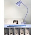 thumbnail image 3 of Lámpara de escritorio BOHON Lila Purple 10W 38 LED 3 colores 10 brillos, 3 of 5