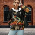thumbnail image 2 of Yuyamidu Oversized Hoodies for Women Frog Hoodie Cute Mushroom Sweatshirt Zip Up Jackets for Women Sweatshirts Long Sleeve Jacket with Pockets XS, 2 of 8