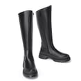 thumbnail image 3 of "Dream Pairs Women's Knee-High Boots, Comfortable Chunky Platform Side Zip Lug Sole Boots For Women SDKB2210W BLACK/PU Size 8", 3 of 5