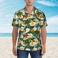 thumbnail image 4 of Lsque Sunflowers And Butterflies pattern Hawaiian Shirt for Men, Unisex Summer Beach Casual Short Sleeve Button Down Shirts-XX-Large, 4 of 9