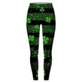 thumbnail image 4 of Haivin Women's Leggings with St. Patrick's Print, Yoga & Casual Athletic Pants for Workout, Exercise and Daily Wear, 4 of 5