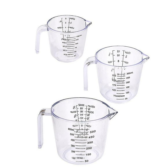 Measuring Cups Set, Liquid Measuring Cups For 3 For Kitchen Plastic Set Baking Tool Plastic Measuring Cups