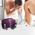 thumbnail image 5 of Goofa Thunderstorm Violet Purple Printed Toiletry Bag with Handle,Large Capacity Travel Makeup Cosmetic Bag for Women, Carry on Airport Airline Compliant Bag, 5 of 9