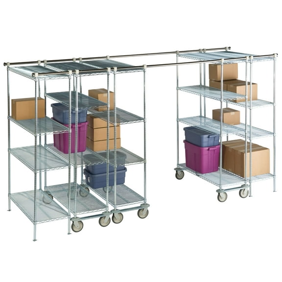 24" Deep x 48" Wide x 80" High Stationary End Unit For Sliding Storage System