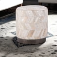 thumbnail image 7 of Carolina Handwoven Dionysus Silver Shevron Ottoman, 7 of 7
