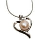 290-PFPHN Collier Coeur de Perle d'Eau Douce Rose Haut de Gamme – image 1 sur 1